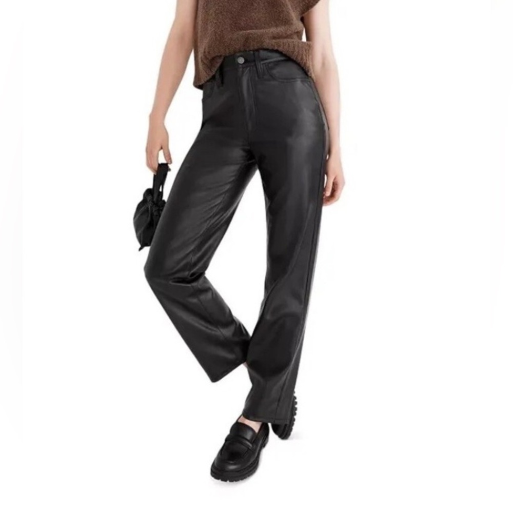 Madewell Black Leather Trousers
